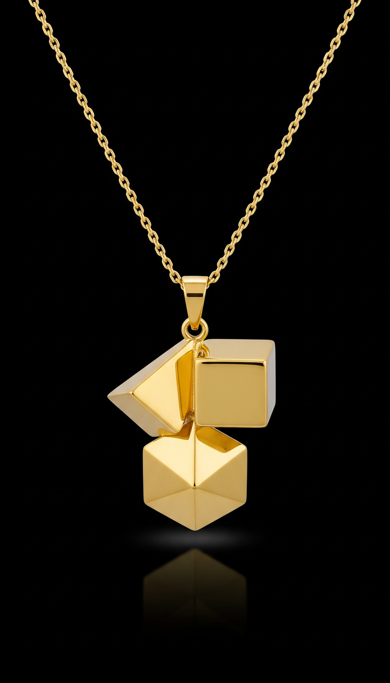 Collier pendentif disque noir profond