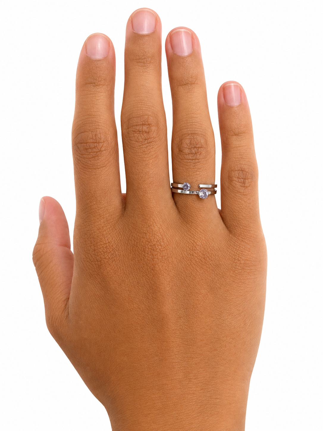 Bague Violette en acier inoxydable - Lys Paris