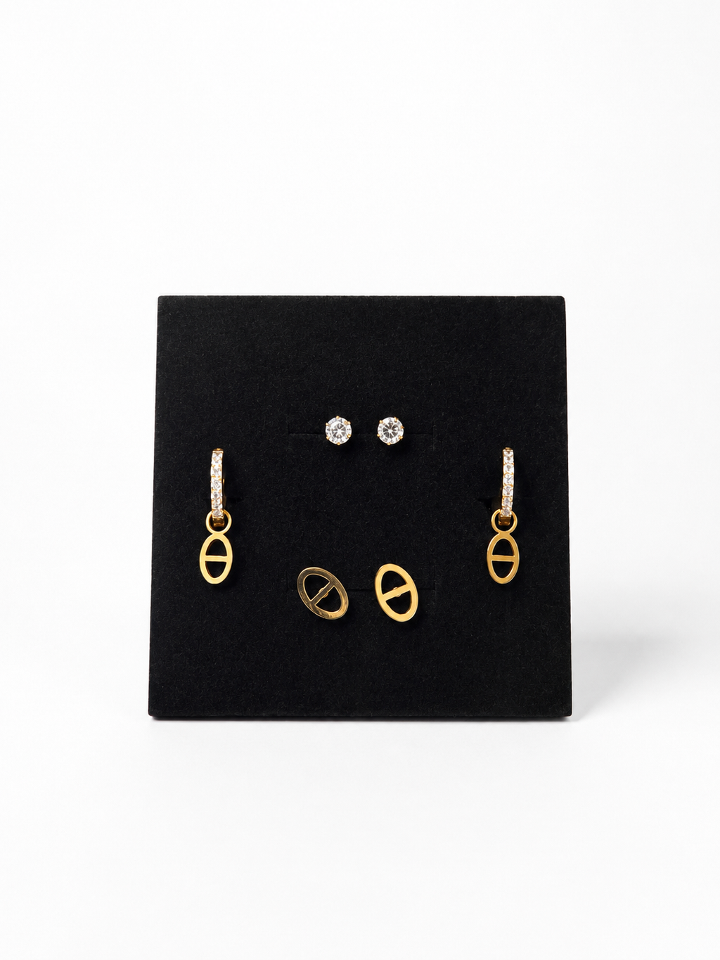 Boucles d'oreilles Alma en acier inoxydable - Lys Paris