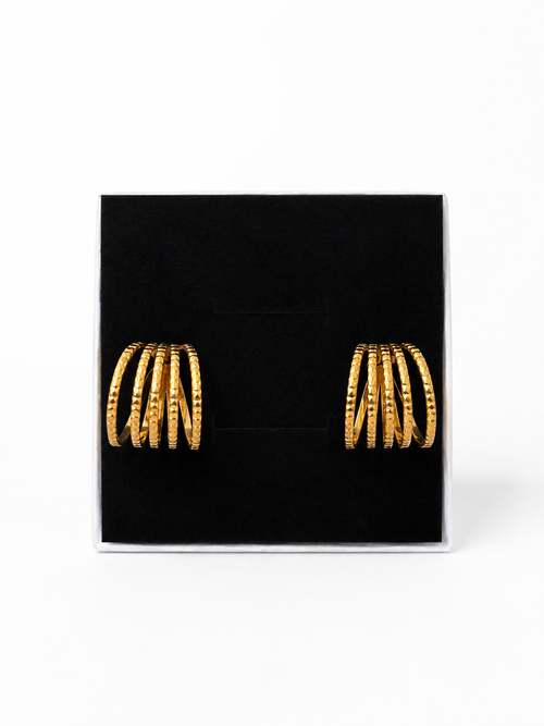 Boucles d'oreilles Boucles d'Or dorées en acier inoxydable - Lys Paris
