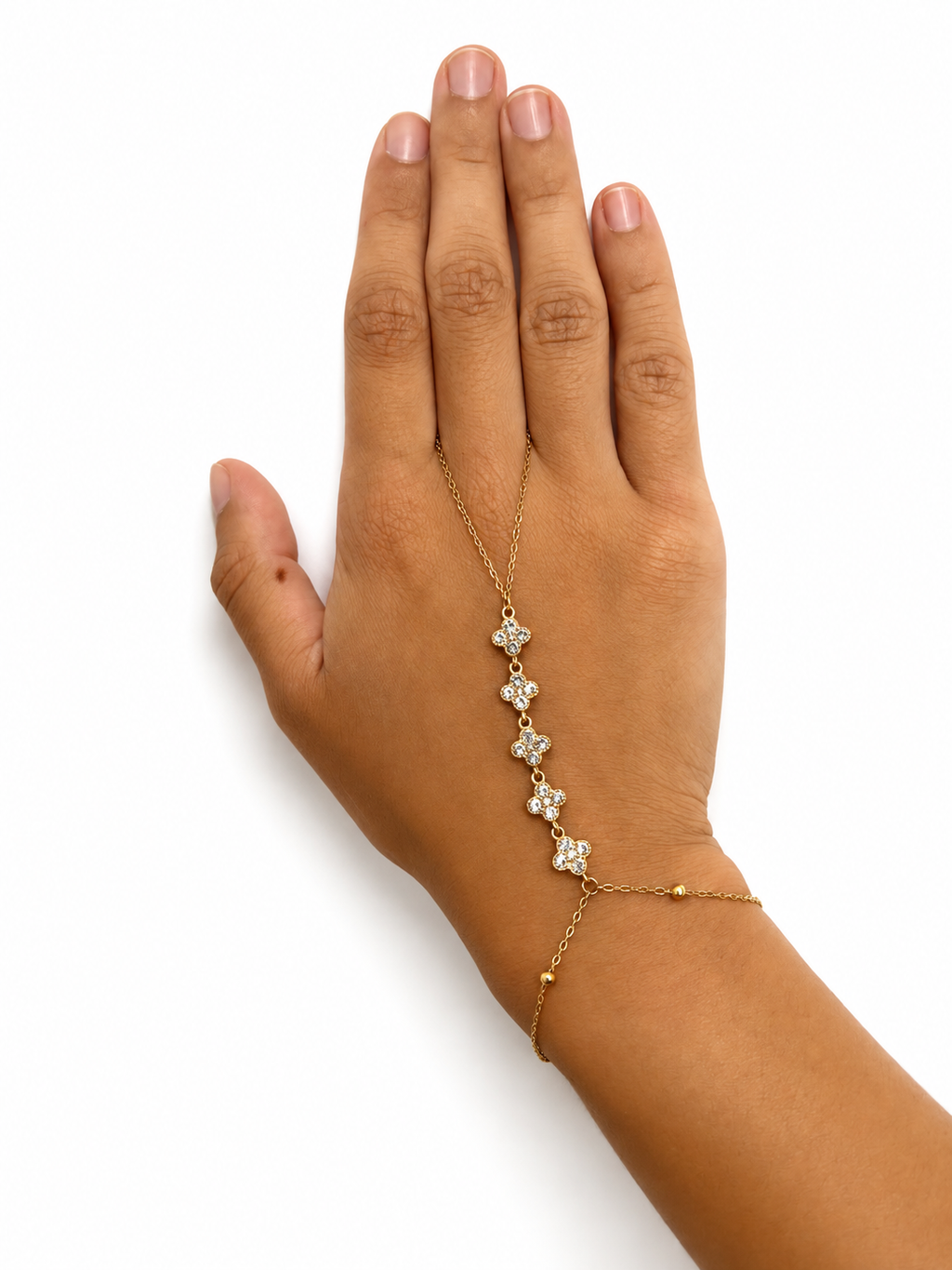 Bracelet Trèfle blanc en acier inoxydable - Lys Paris