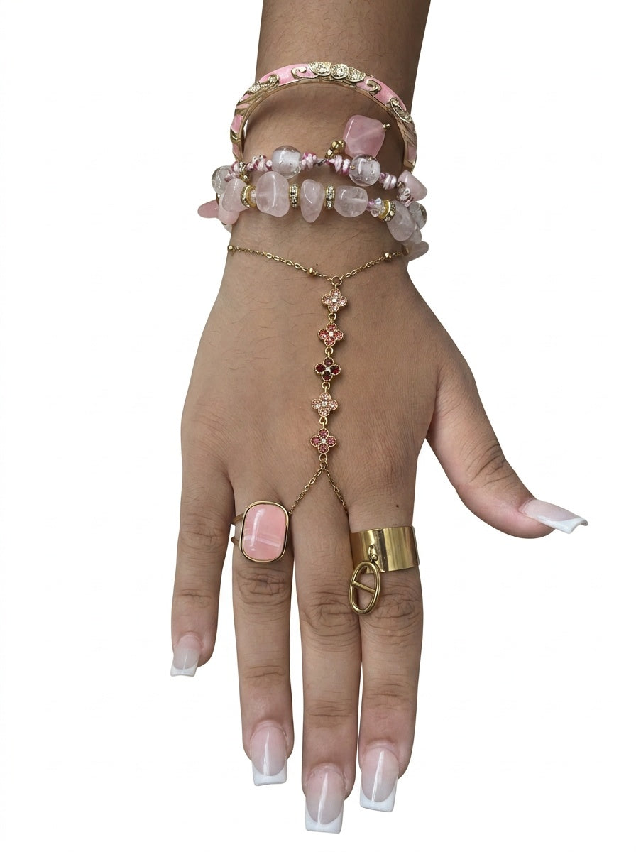 Set Rose & Gold bijoux dorés et roses en acier inoxydable - Lys Paris